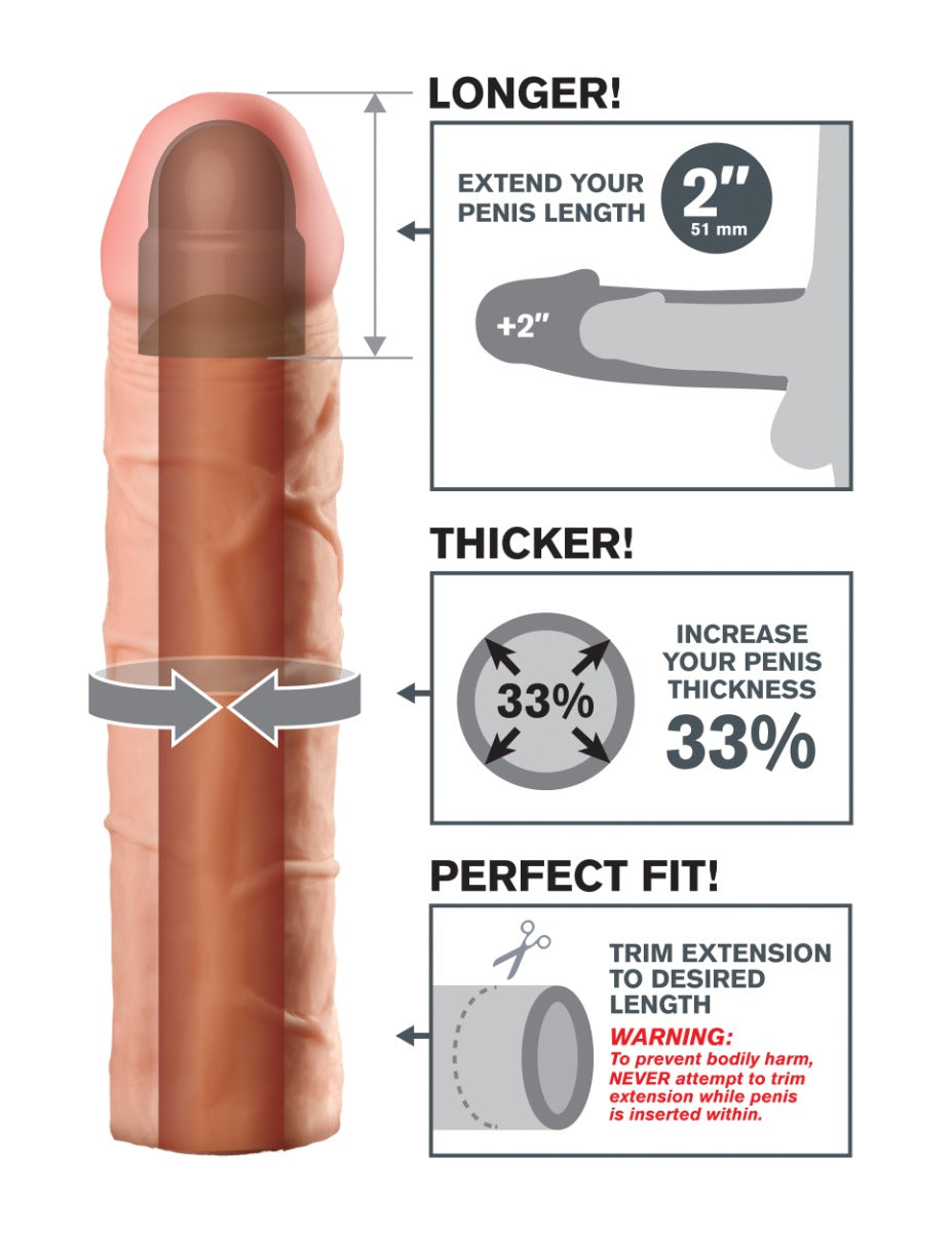 Pipedream - Fantasy X-tensions - Perfect 2" Extension - Light