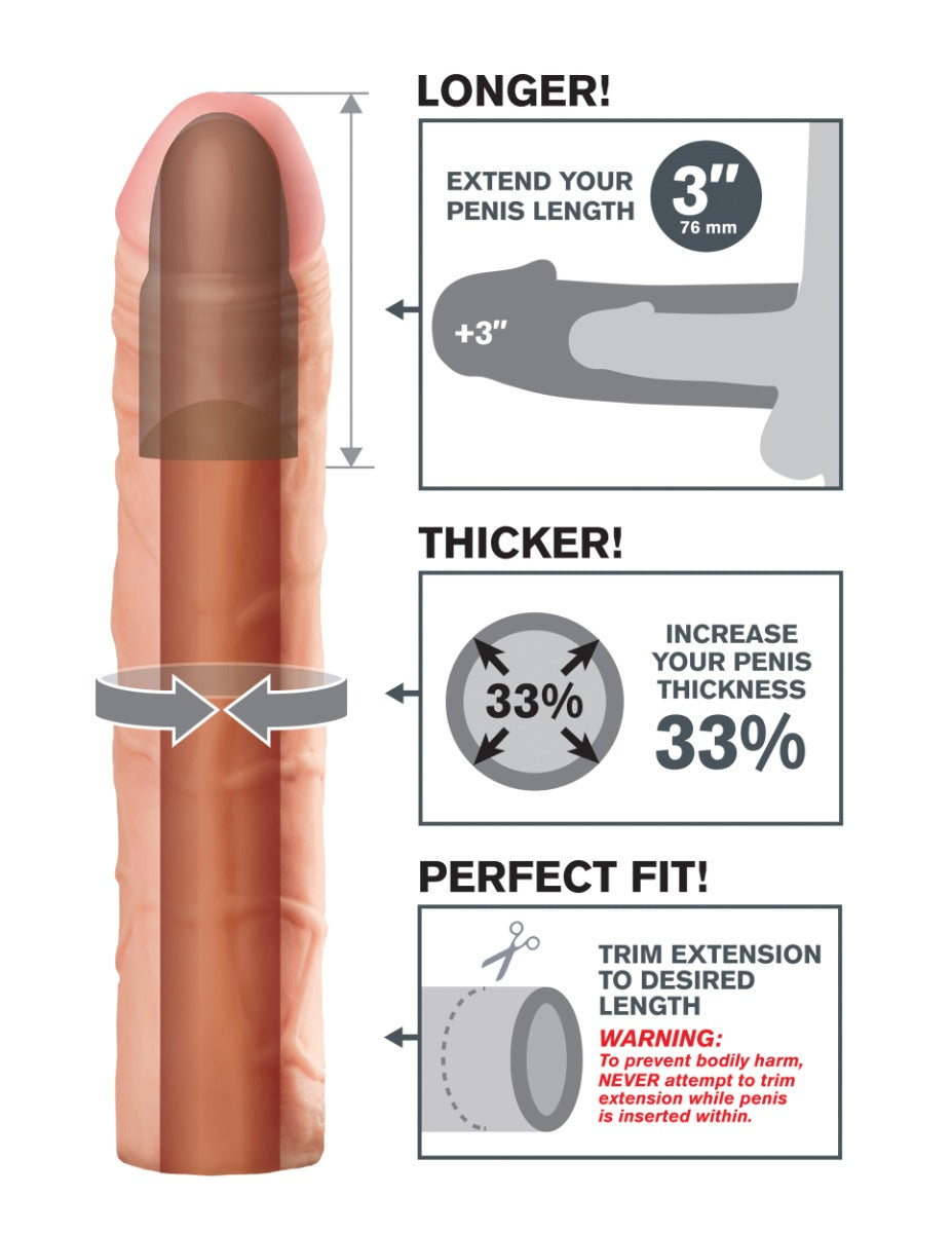 Pipedream - Fantasy X-tensions - Perfect 3" Extension - Light