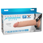 Pipedream - Fantasy X-tensions Elite - 7" Silicone Hollow Strap-on - Dual Density - Light