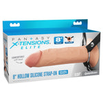 Pipedream - Fantasy X-tensions Elite - 8" Silicone Hollow Strap-on - Dual Density - Light