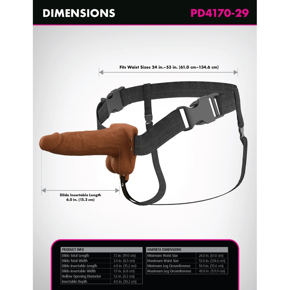 Fantasy X-Tensions Elite Vibrating 6 Inch Silicone Hollow Strap-On