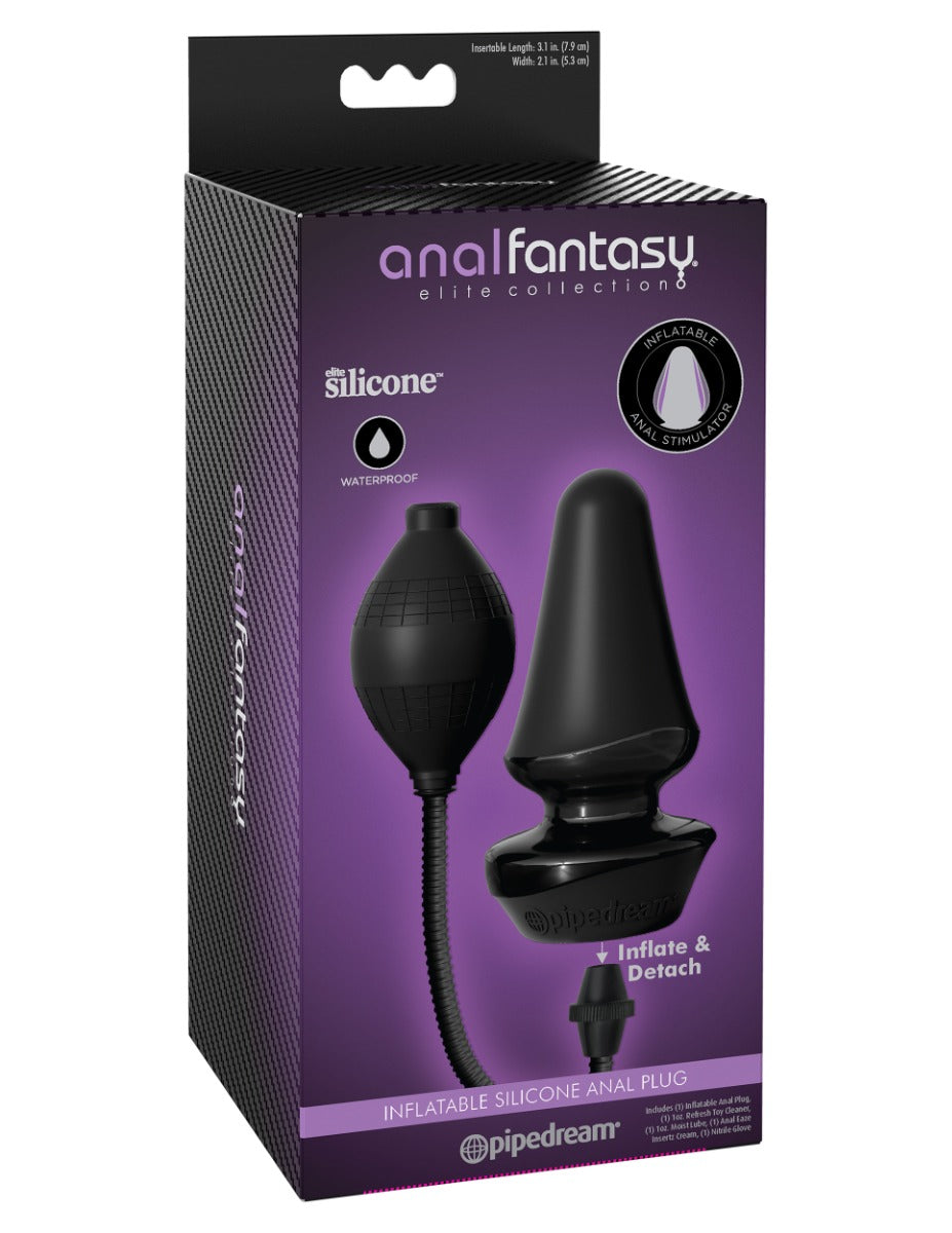 Pipedream - Anal Fantasy Elite  - Inflatable Silicone Butt Plug  - Black