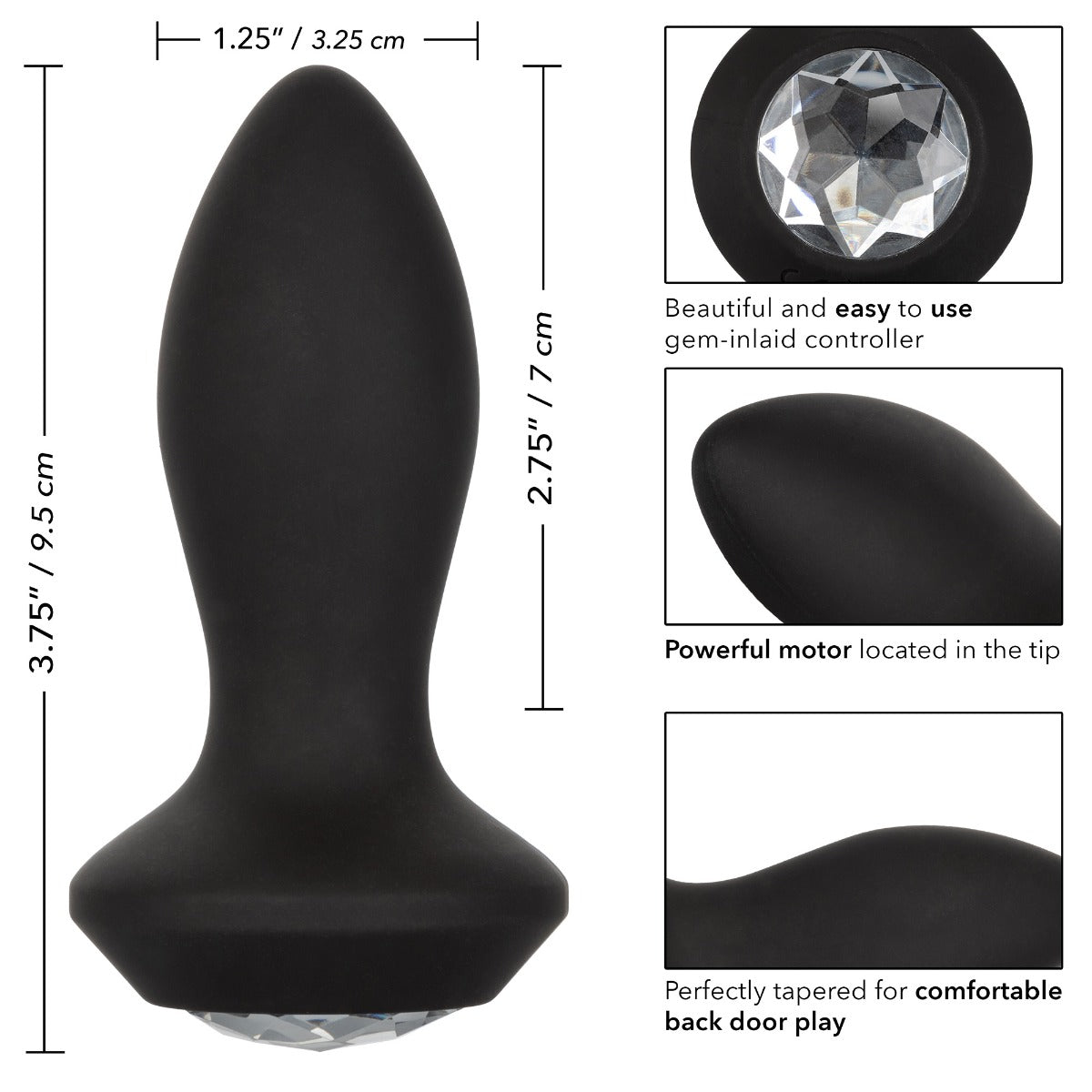 California Exotics Power Gem Vibrating Petite Crystal Probe