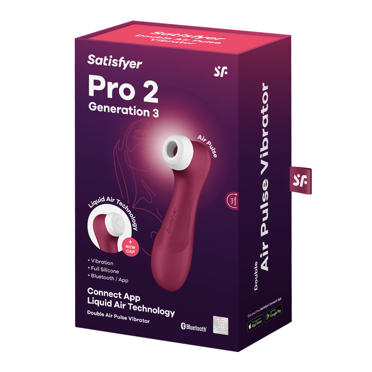 Satisfyer Pro 2 Generation 3 App Enabled Wine Red