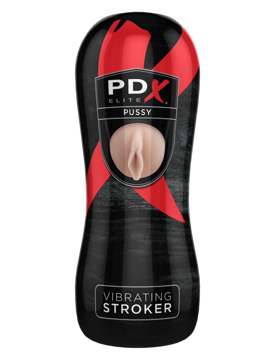 Pipedream - PDX Elite - Vibrating Pussy Stroker - Light/Black