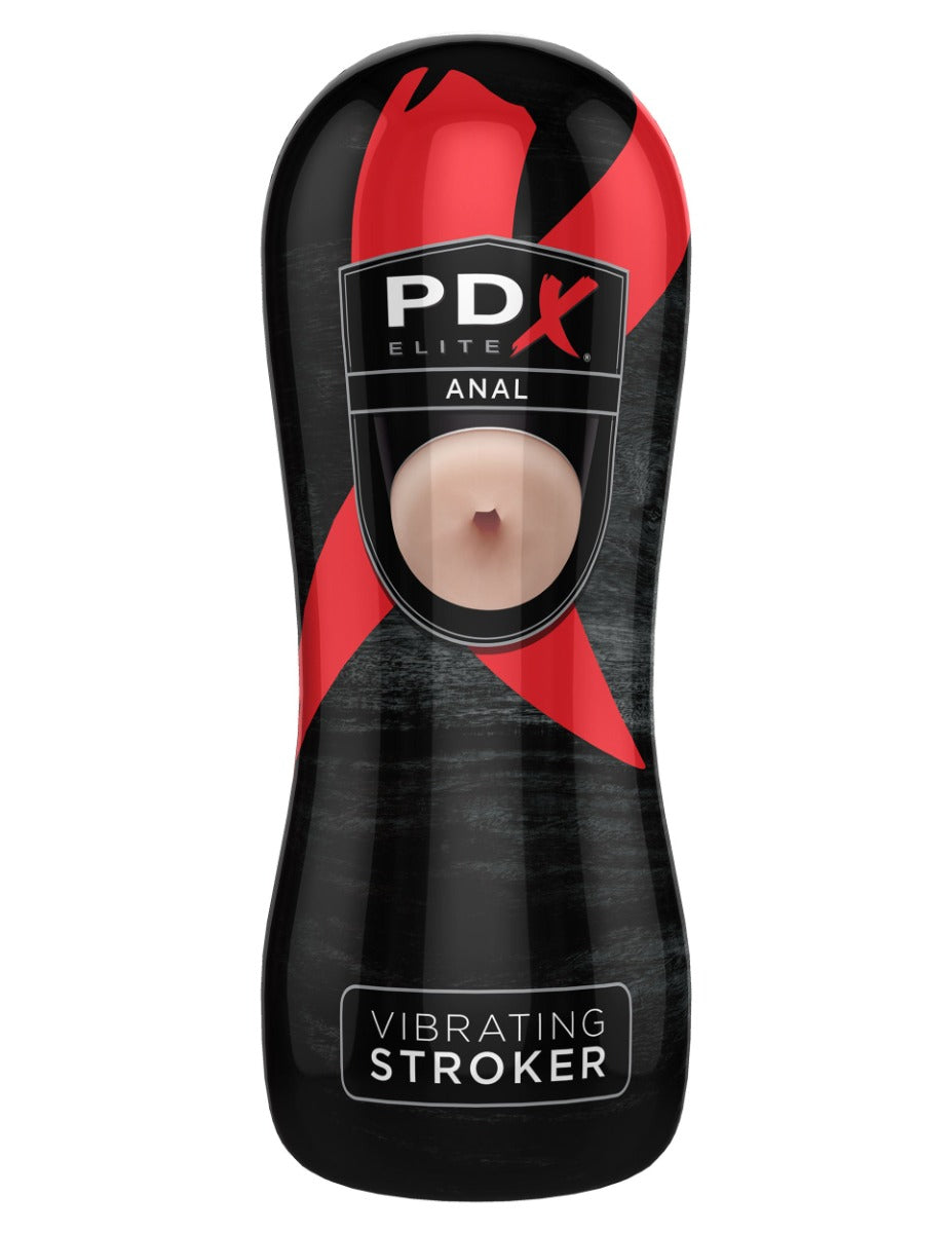 Pipedream - PDX Elite - Vibrating Anal Stroker - Light/Black