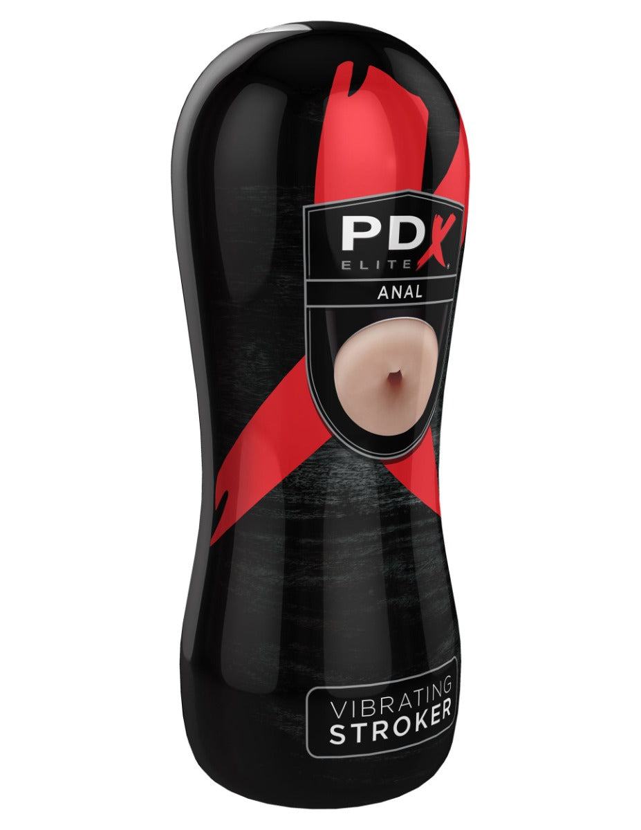 Pipedream - PDX Elite - Vibrating Anal Stroker - Light/Black