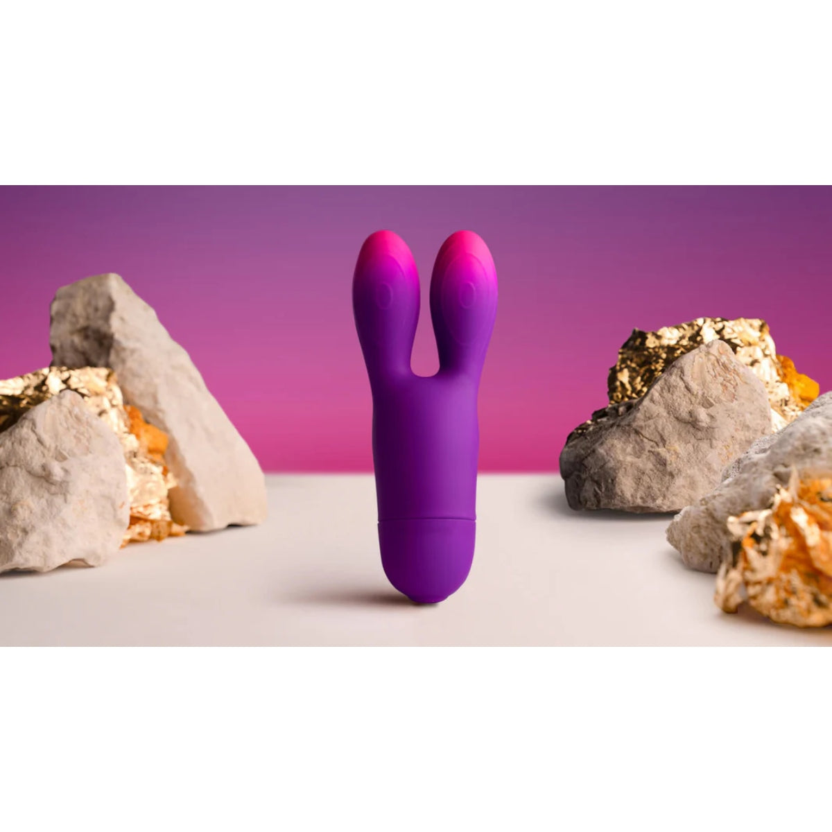 Rocks Off Glo-Girl Bunny Vibrator Purple Pink