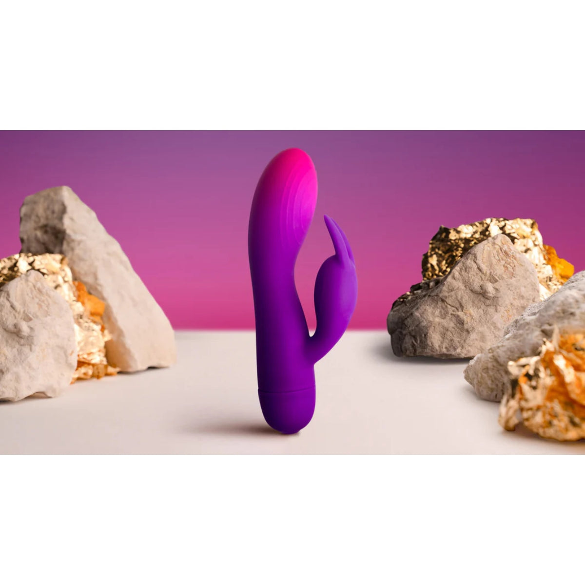 Rocks Off Glo-Girl Rabbit Vibrator Purple Pink