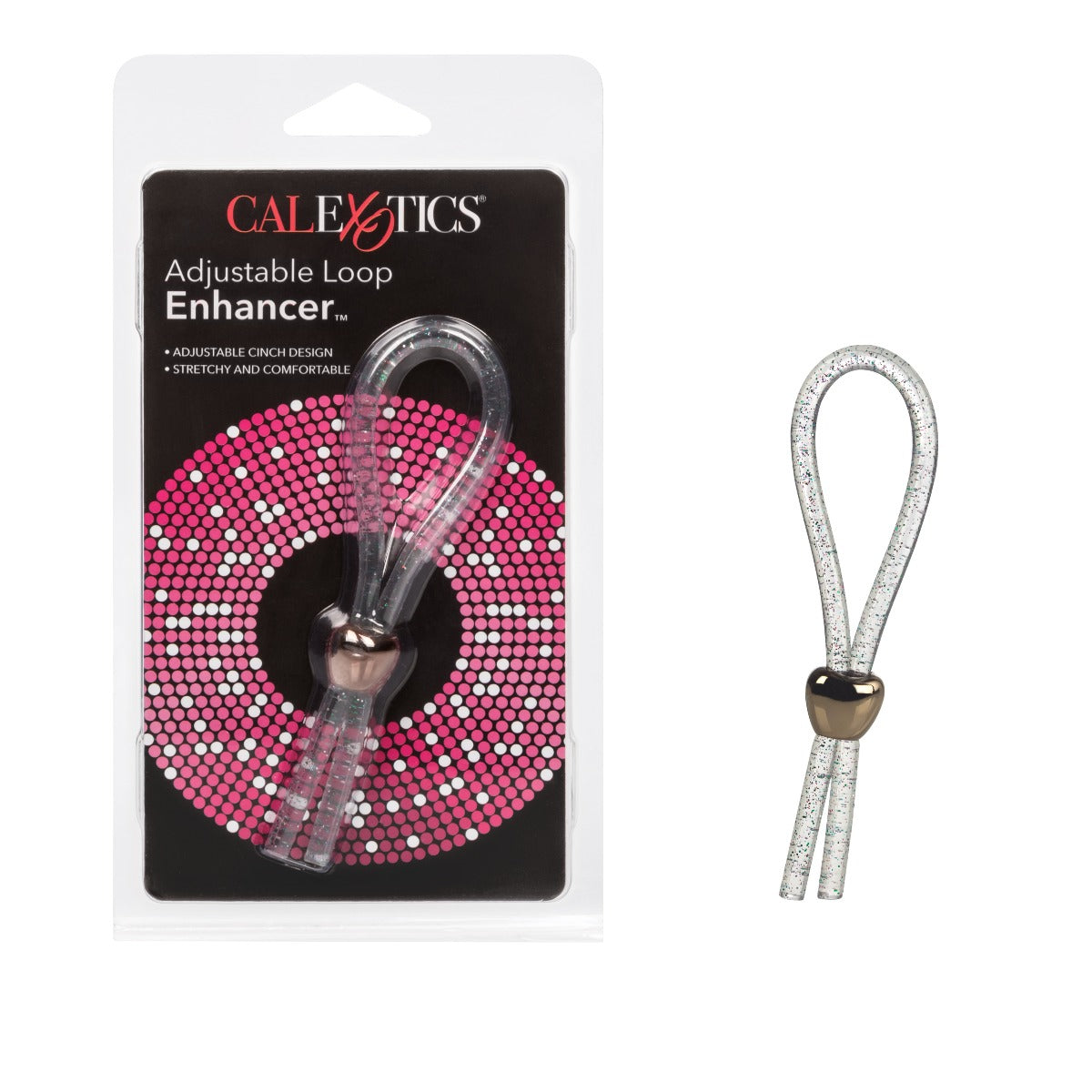California Exotics Adjustable Loop Enhancer - Clear Glitter