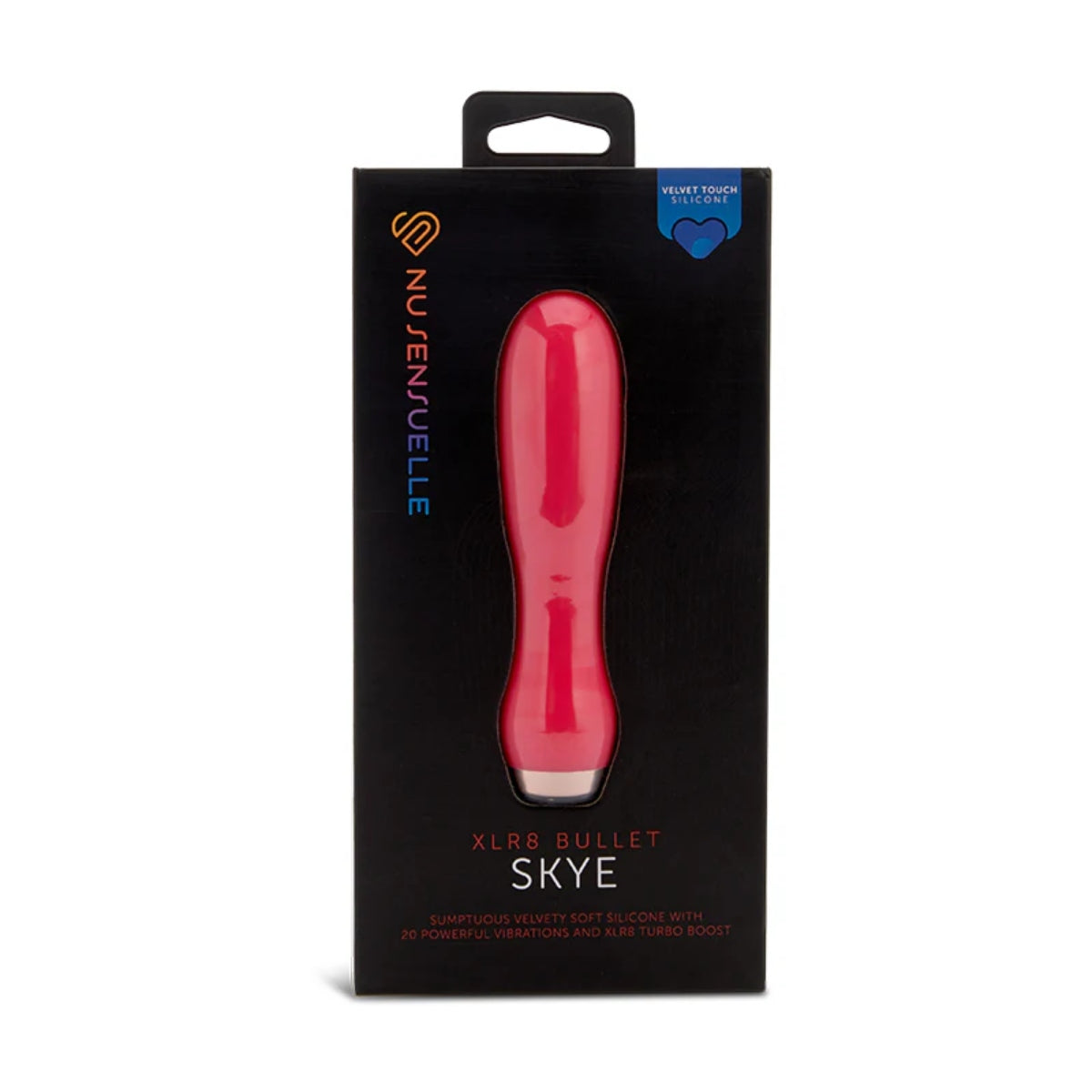 Nu Sensuelle Skye Velvet Touch XLR8 Bullet Vibrator Hot Pink