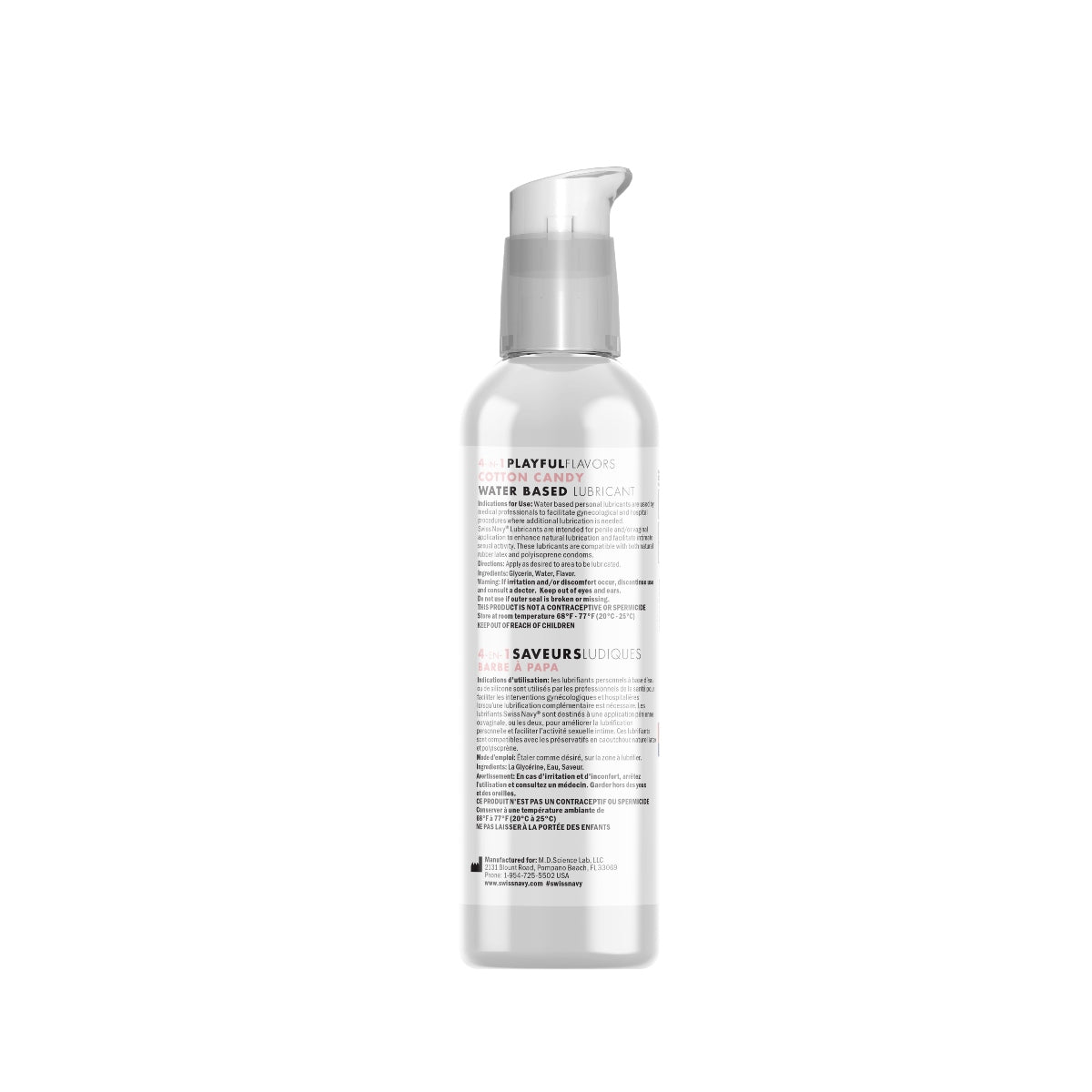 Swiss Navy 4 In 1 Cotton Candy Flavoured Water Based Lube 4oz