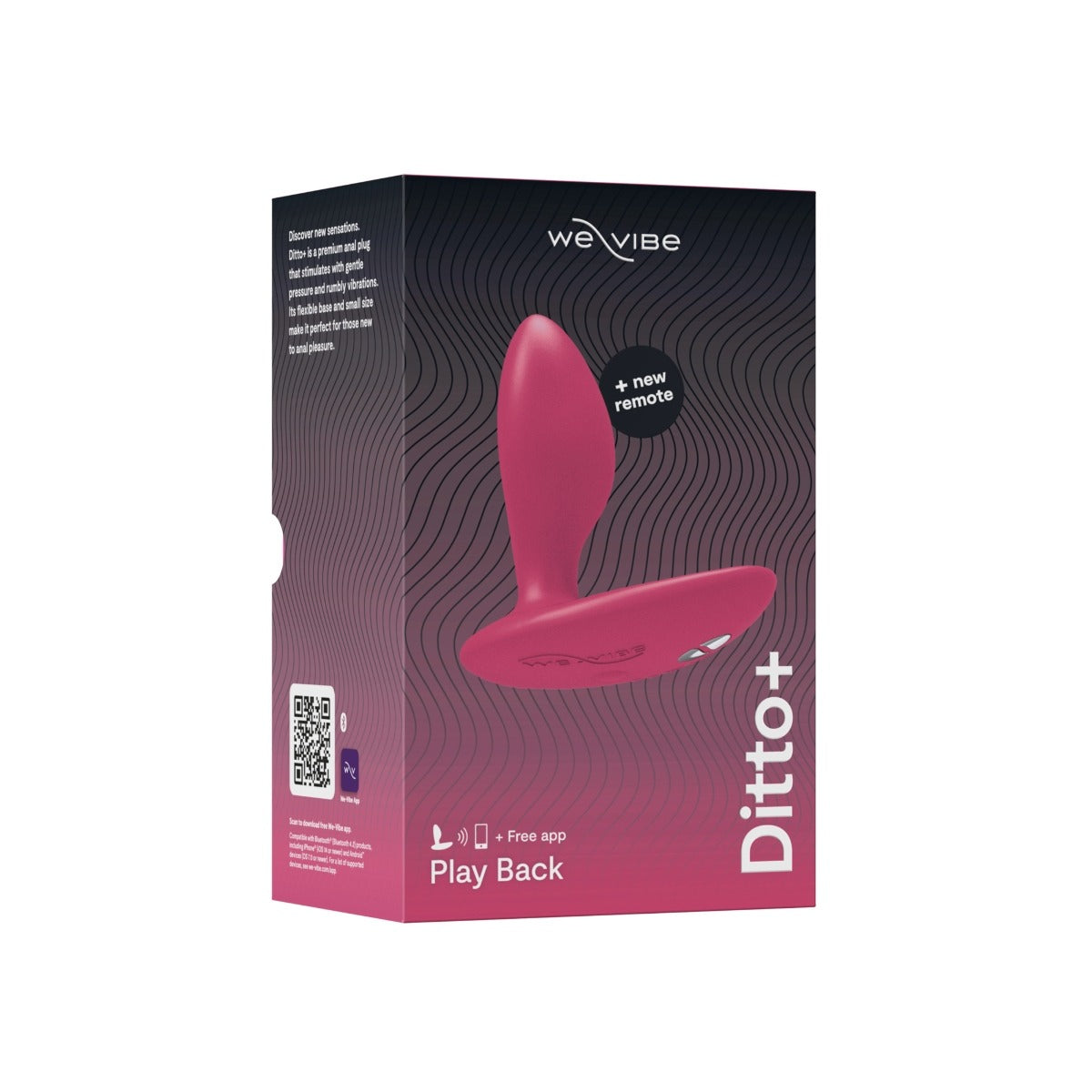 We-Vibe Ditto+ Vibrating Anal Plug Cosmic Pink