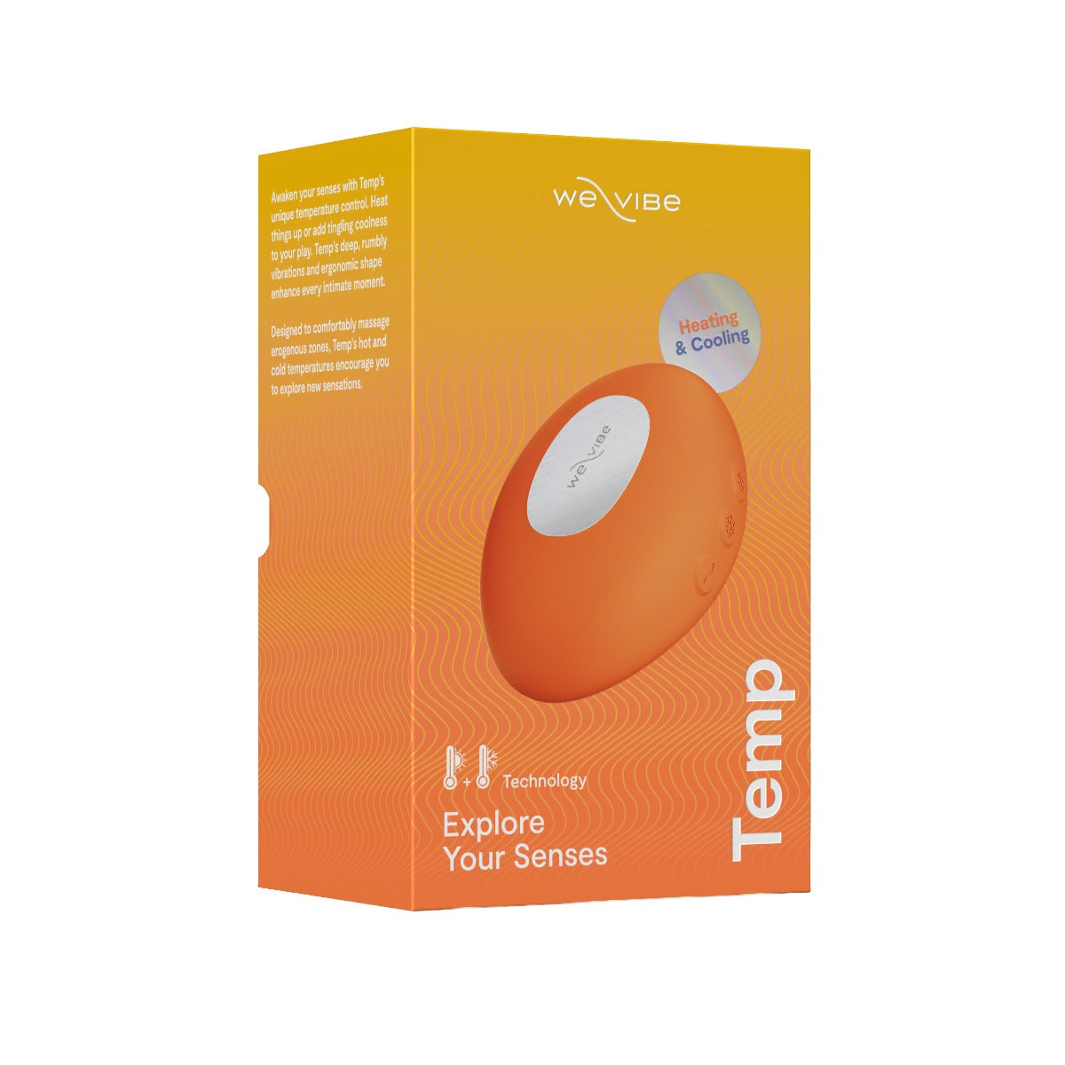 We-Vibe Temp Lay On Clitoral Warming Vibrator Tangerine