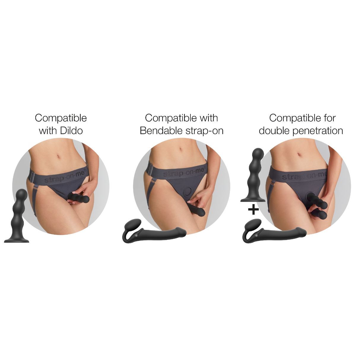 Strap On Me Unique Harness Grey One