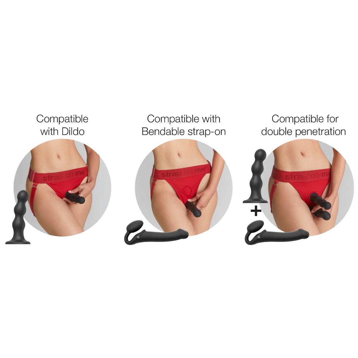 Strap On Me Unique Harness Red One