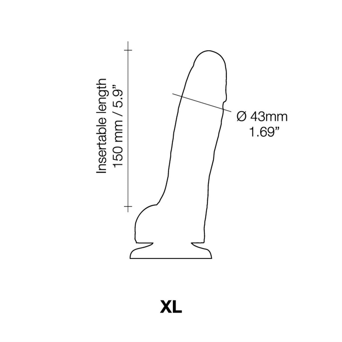 Strap On Me Sliding Skin Realistic Dildo - Black - XL