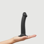 Strap On Me Semi-Realistic Dual Density Bendable Dildo Black - M