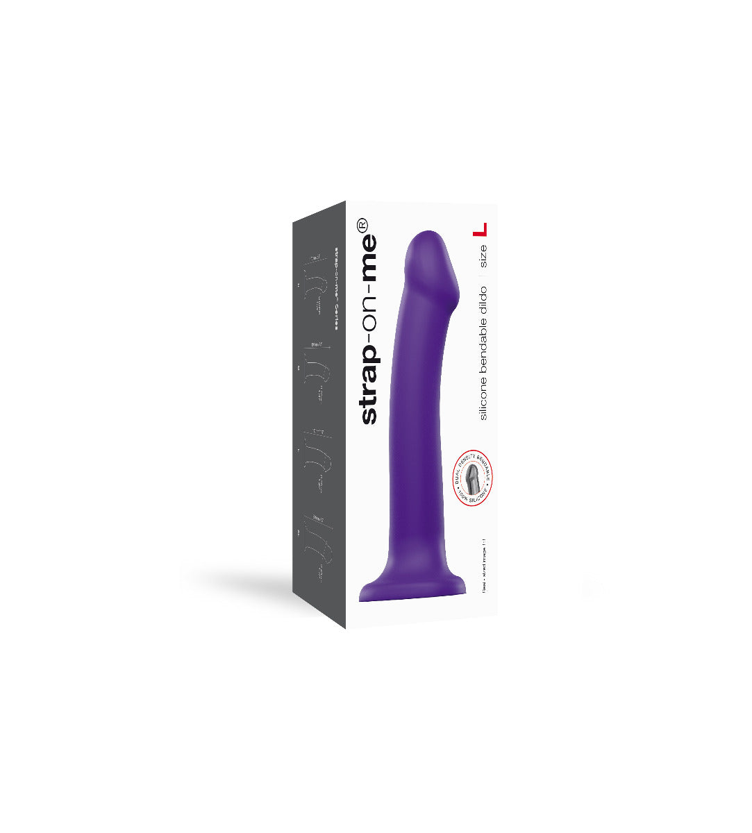 Strap On Me Semi-Realistic Dual Density Bendable Dildo Purple - M