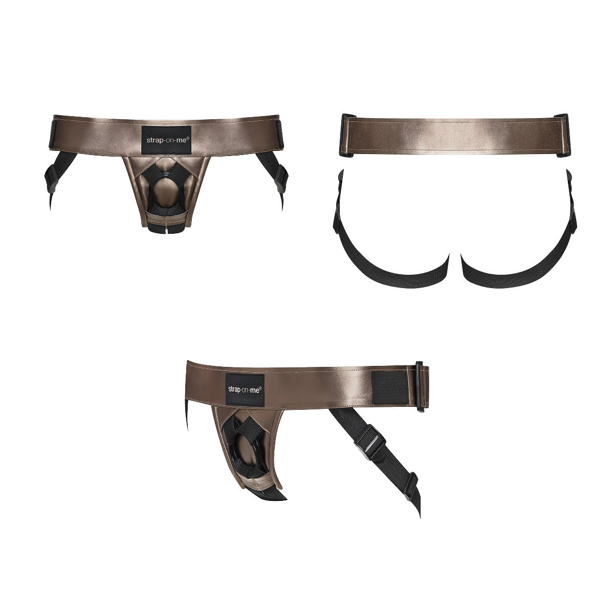 Strap On Me Leatherette Harness Curious - Bronze