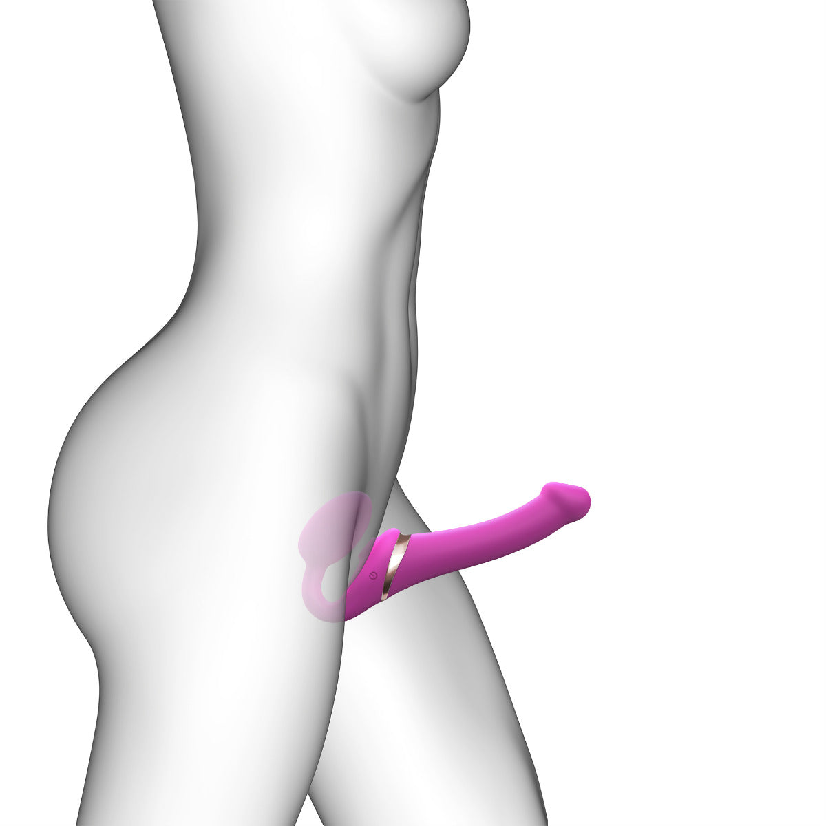 Strap On Me Multi Orgasm Bendable Strap-On - L - Fuchsia