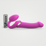 Strap On Me Multi Orgasm Bendable Strap-On - L - Fuchsia