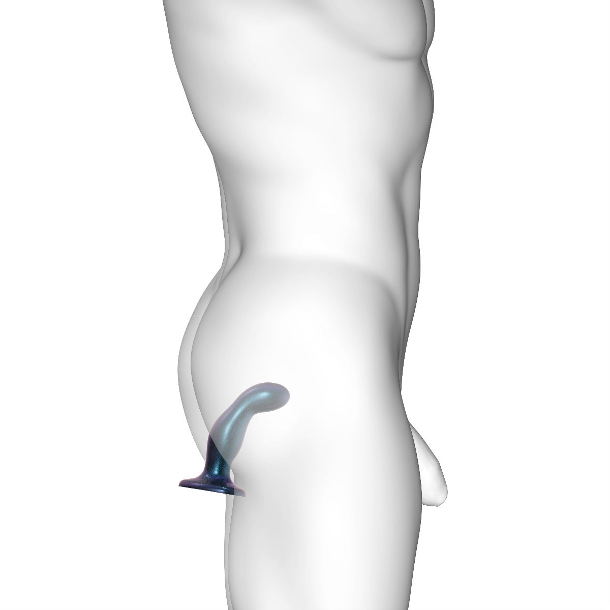 Strap On Me Dildo Plug Snaky Metallic Blue - M