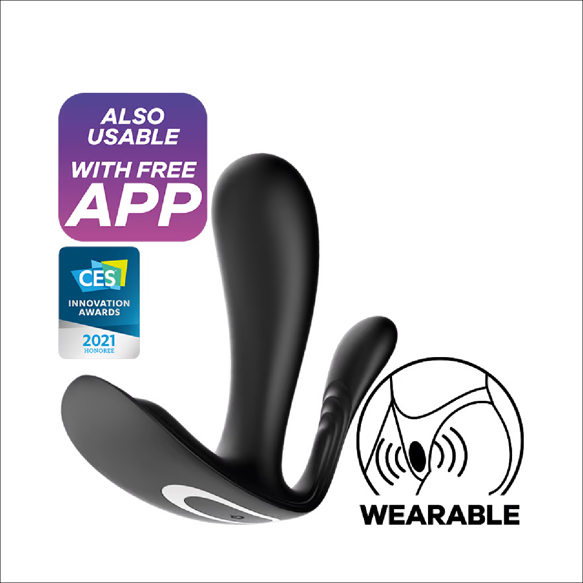 Satisfyer Top Secret+ Black Wearable Vibrator