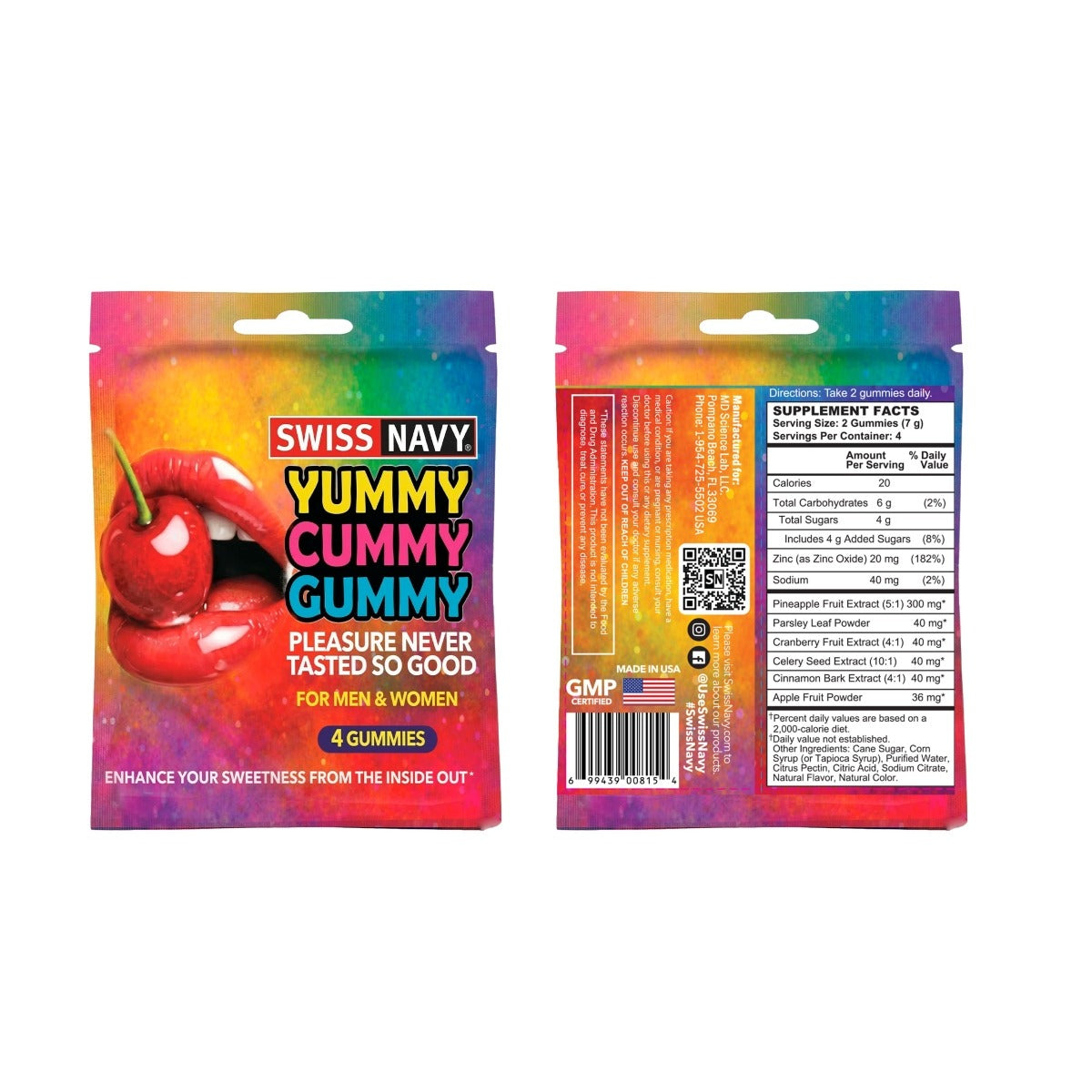 Swiss Navy Yummy Cummy Gummy 4 Pack