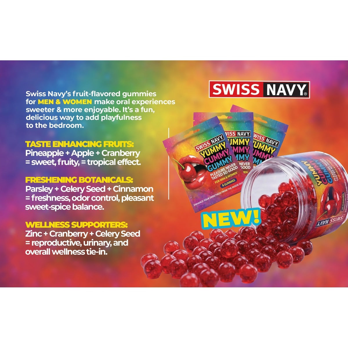 Swiss Navy Yummy Cummy Gummy 4 Pack